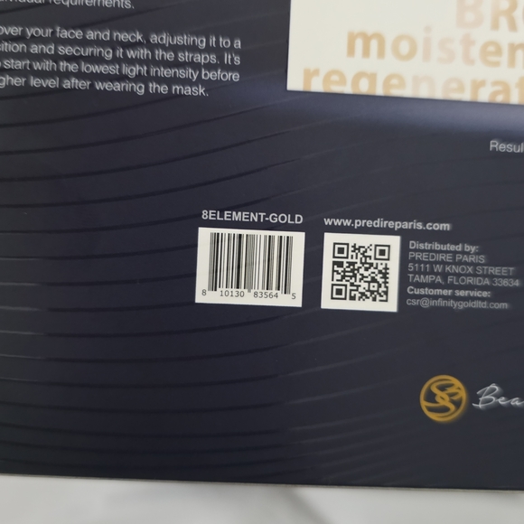 Prediré Paris 8 Element Gold LED Photon Therapy Wired Face & Neck Mask - Picture 5 of 5